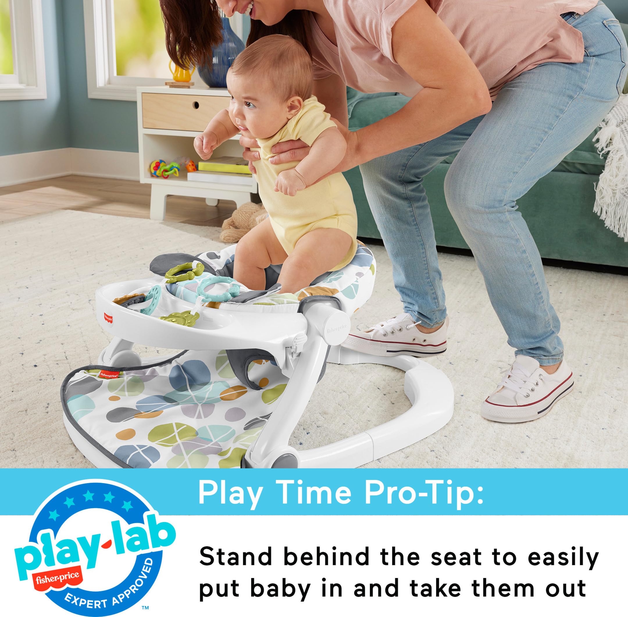 Foto 6 pulgar | Silla Portátil Para Bebés Fisher-price Sit-me-up Con Asiento De Suelo Sloth - Venta Internacional.