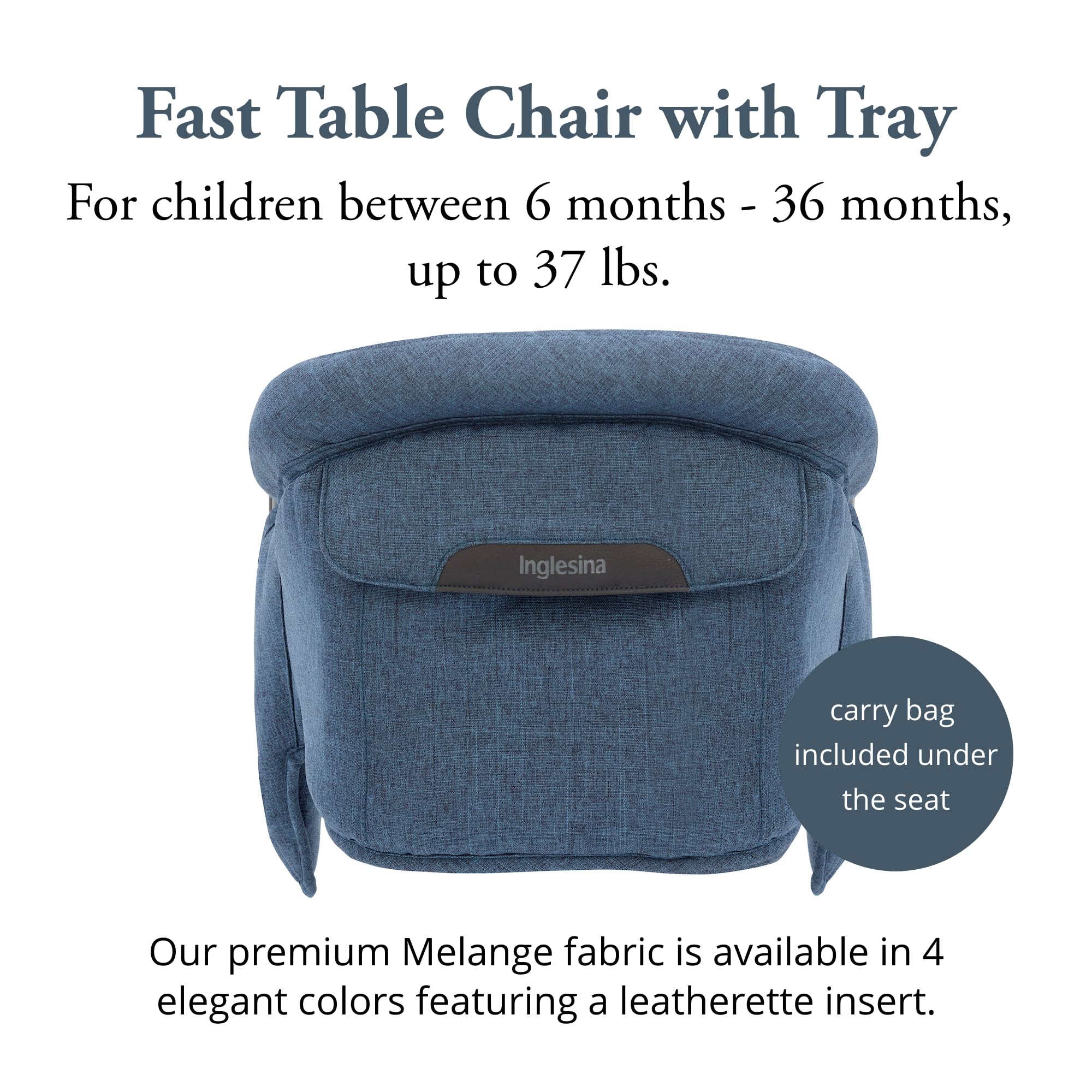 Foto 3 pulgar | Trona Portátil Inglesina Fast Table Slate Blue Melange - Venta Internacional.
