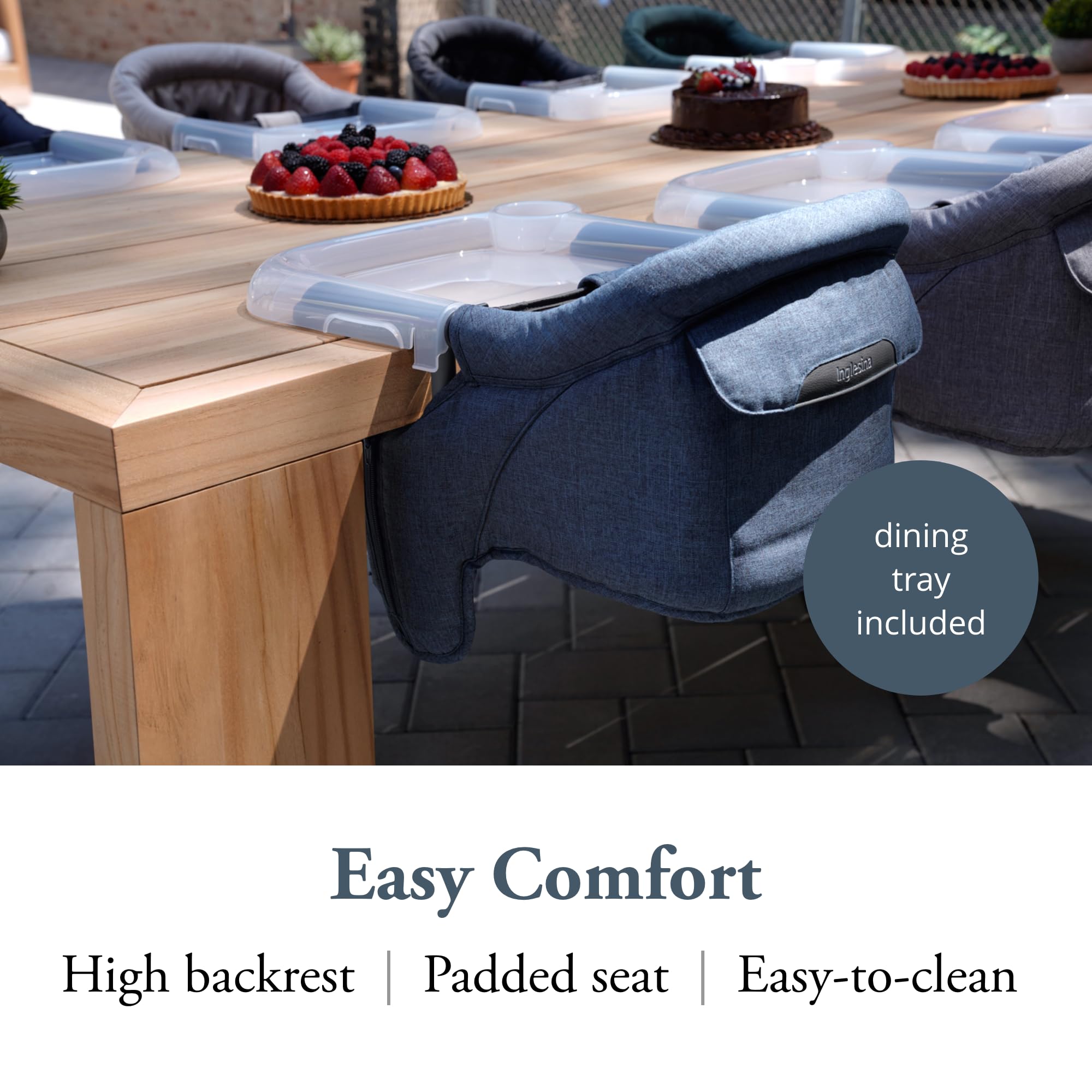 Foto 5 pulgar | Trona Portátil Inglesina Fast Table Slate Blue Melange - Venta Internacional.