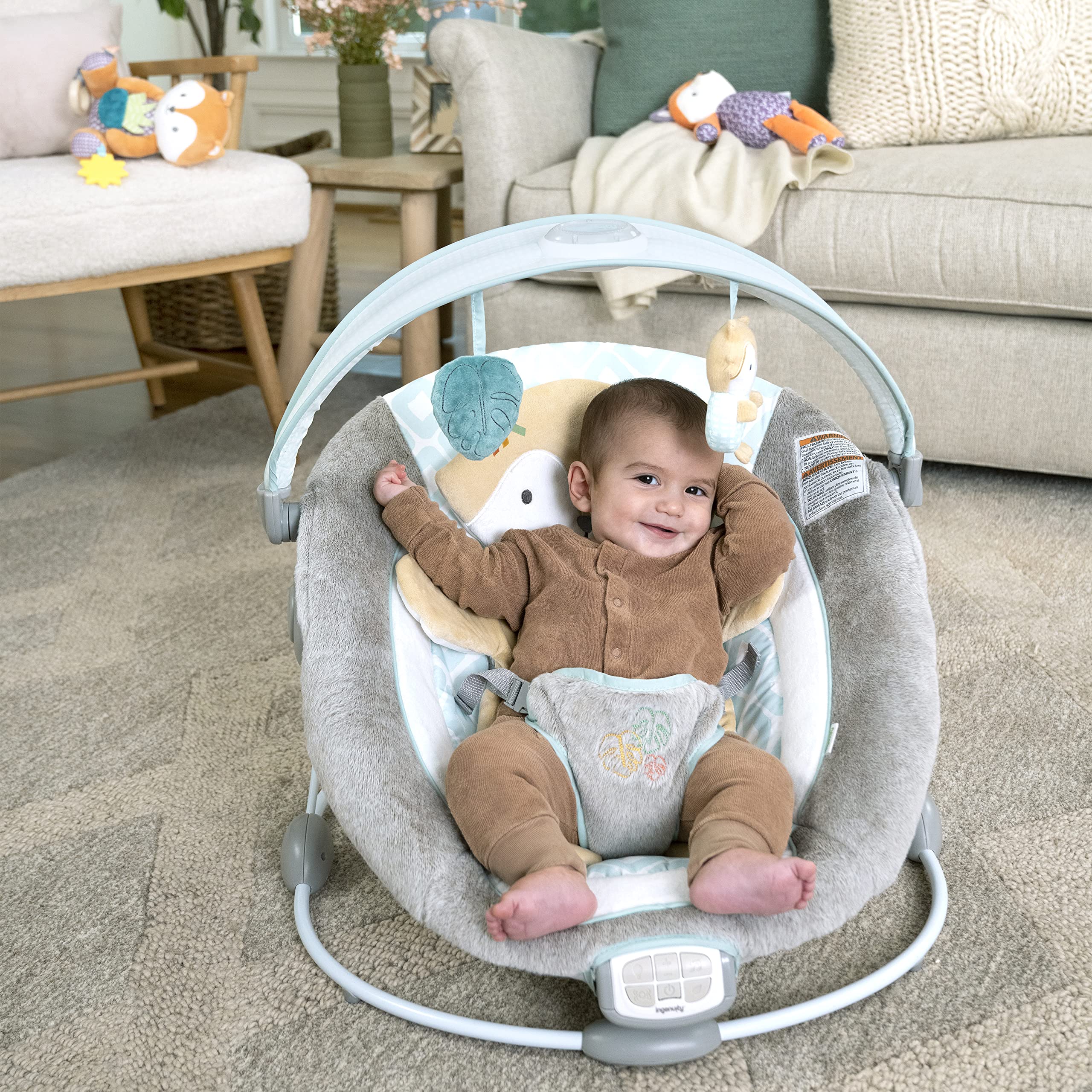 Foto 5 pulgar | Asiento Tipo Hamaca Para Bebés Ingenuity Inlighten Con Barra De Juguetes Iluminada - Venta Internacional.