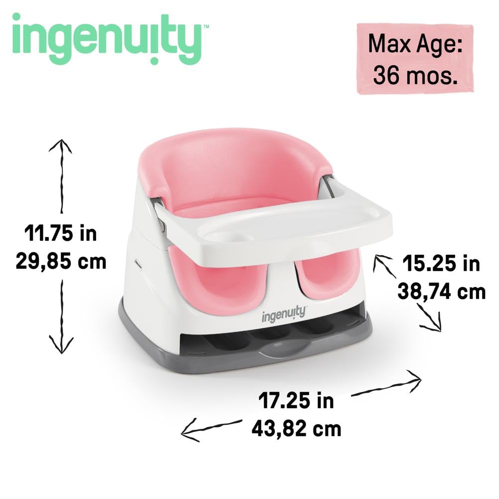 Foto 7 pulgar | Asiento De Suelo Con Alimentación Elevadora Y Asiento De Suelo Ingenuity Baby Base 2 En 1 - Venta Internacional.