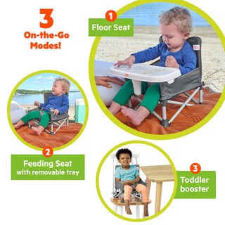 Foto 2 | Amplificador Portátil Bright Starts Pop 'n Sit, Gris, 6 M-3 Años - Venta Internacional.