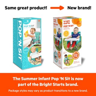 Foto 4 | Amplificador Portátil Bright Starts Pop 'n Sit, Gris, 6 M-3 Años - Venta Internacional.