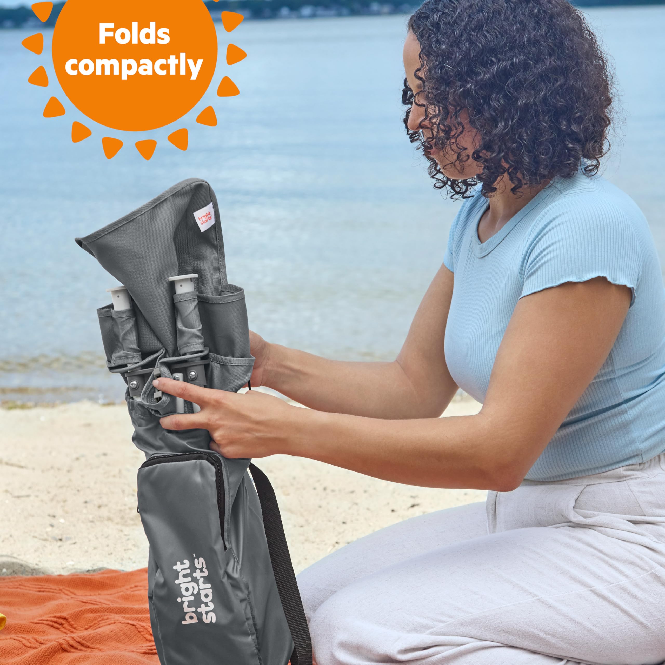 Foto 6 pulgar | Amplificador Portátil Bright Starts Pop 'n Sit, Gris, 6 M-3 Años - Venta Internacional.