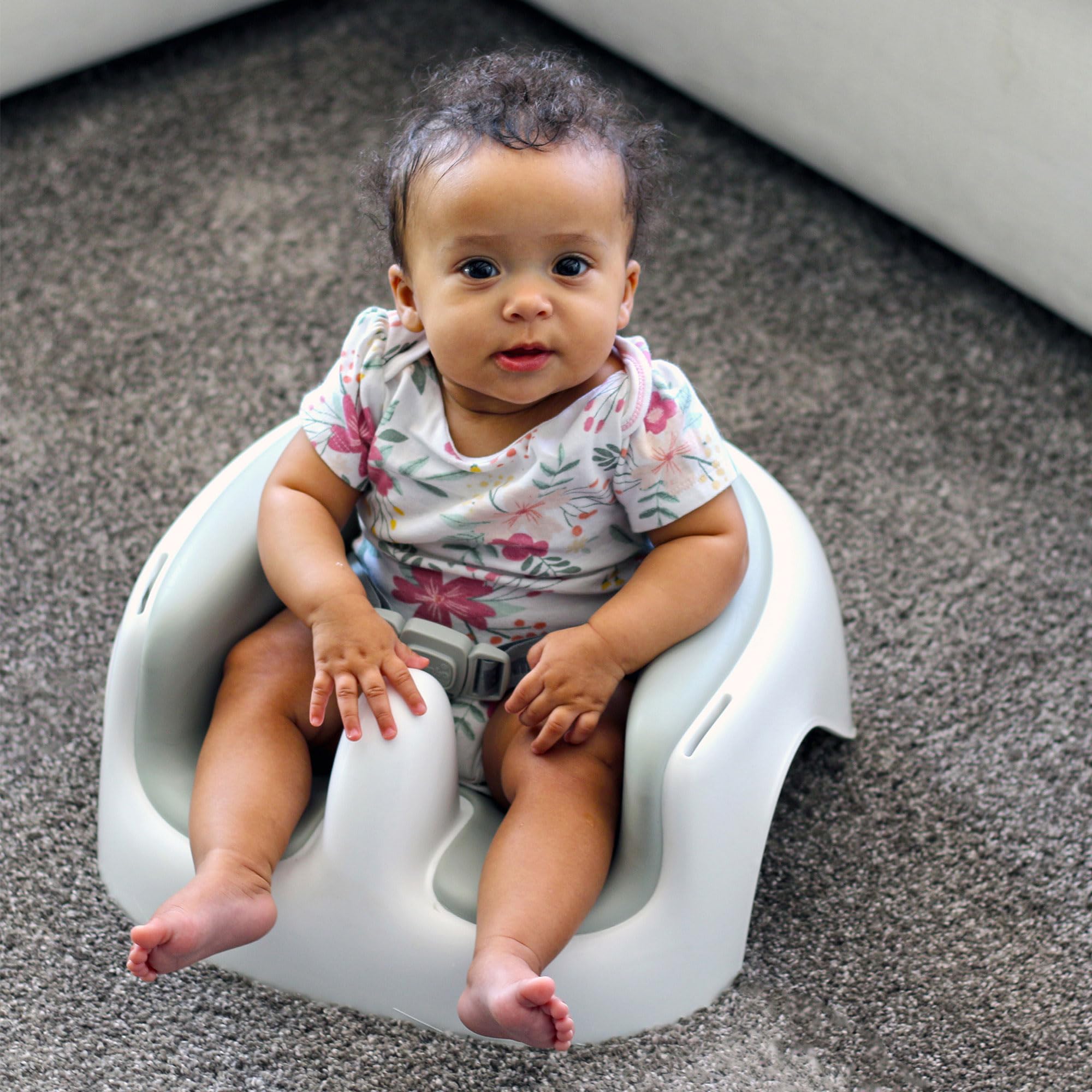 Foto 4 | Asiento De Suelo Para Bebé Bumbo Lite Cool Grey Con Bandeja De 3 A 12 Meses - Venta Internacional.