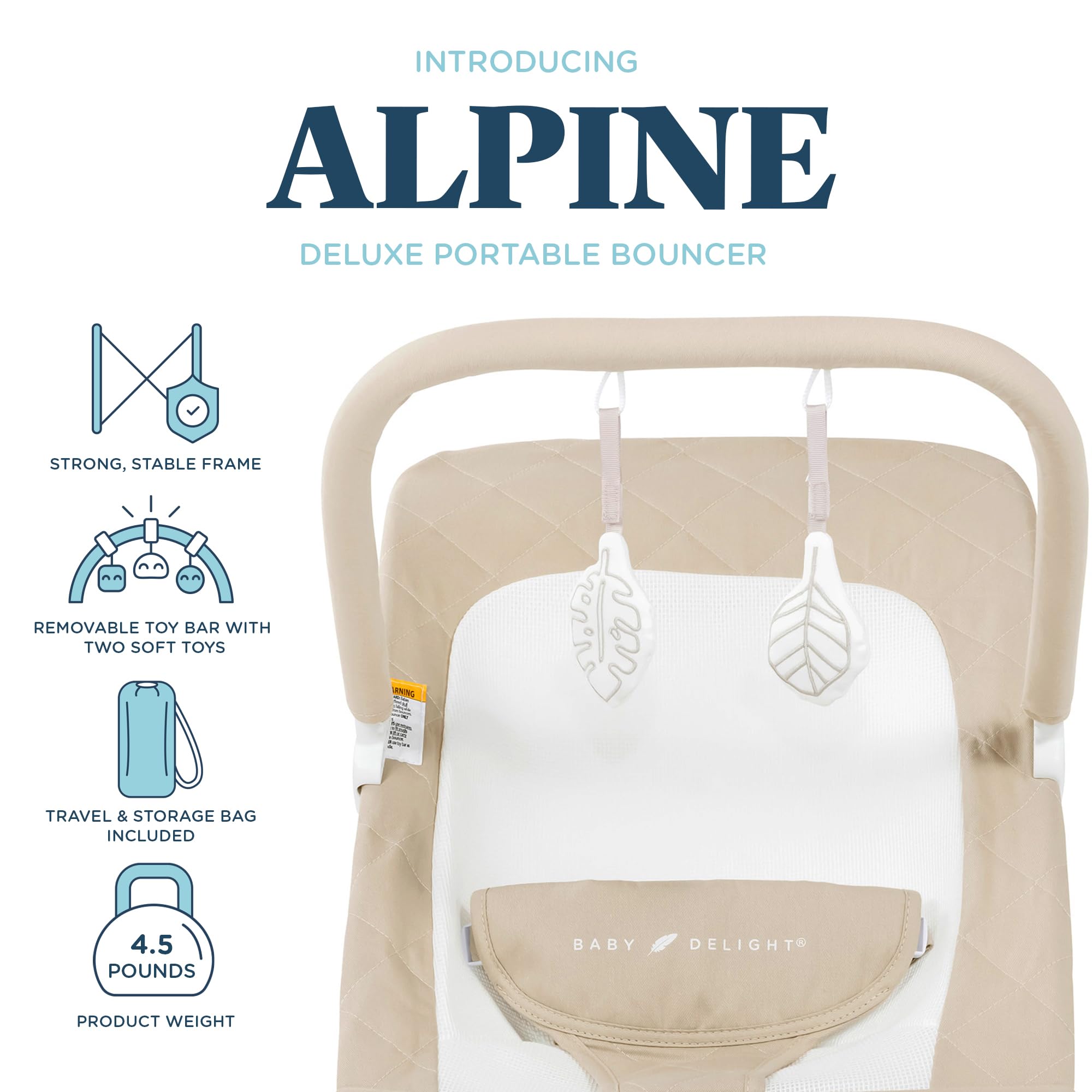 Foto 3 pulgar | Hamaca Portátil Baby Delight Alpine Deluxe De 0 A 6 Meses - Venta Internacional.