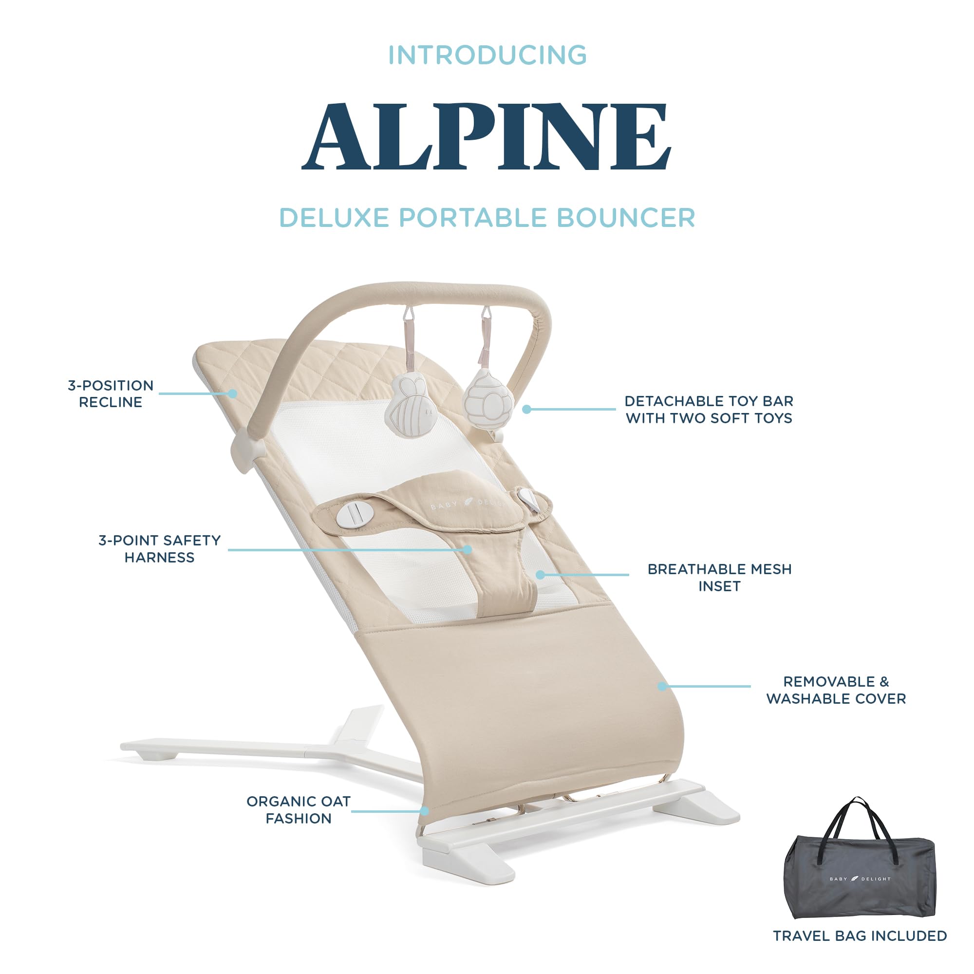 Foto 4 pulgar | Hamaca Portátil Baby Delight Alpine Deluxe De 0 A 6 Meses - Venta Internacional.