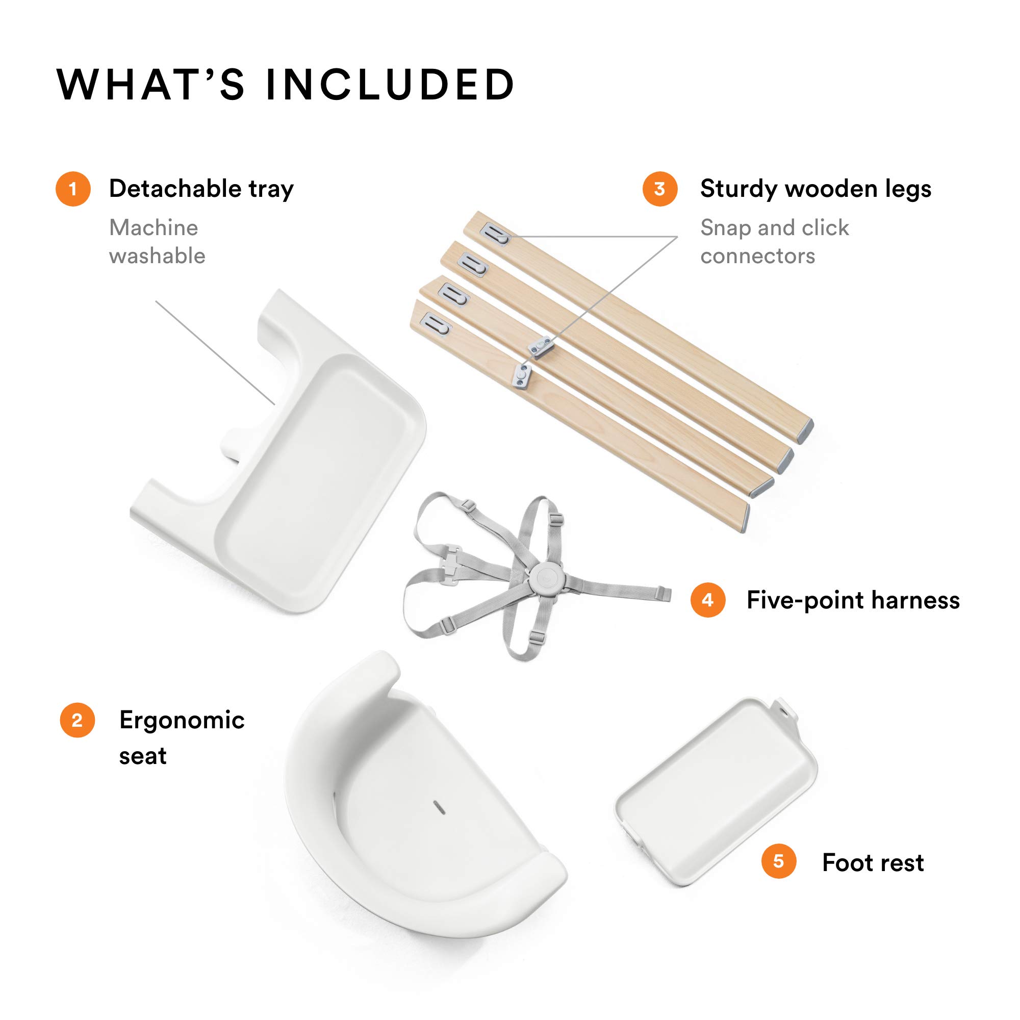 Foto 4 pulgar | Trona Stokke Clikk Blanca Todo En Uno Con Bandeja 6-36 M - Venta Internacional.
