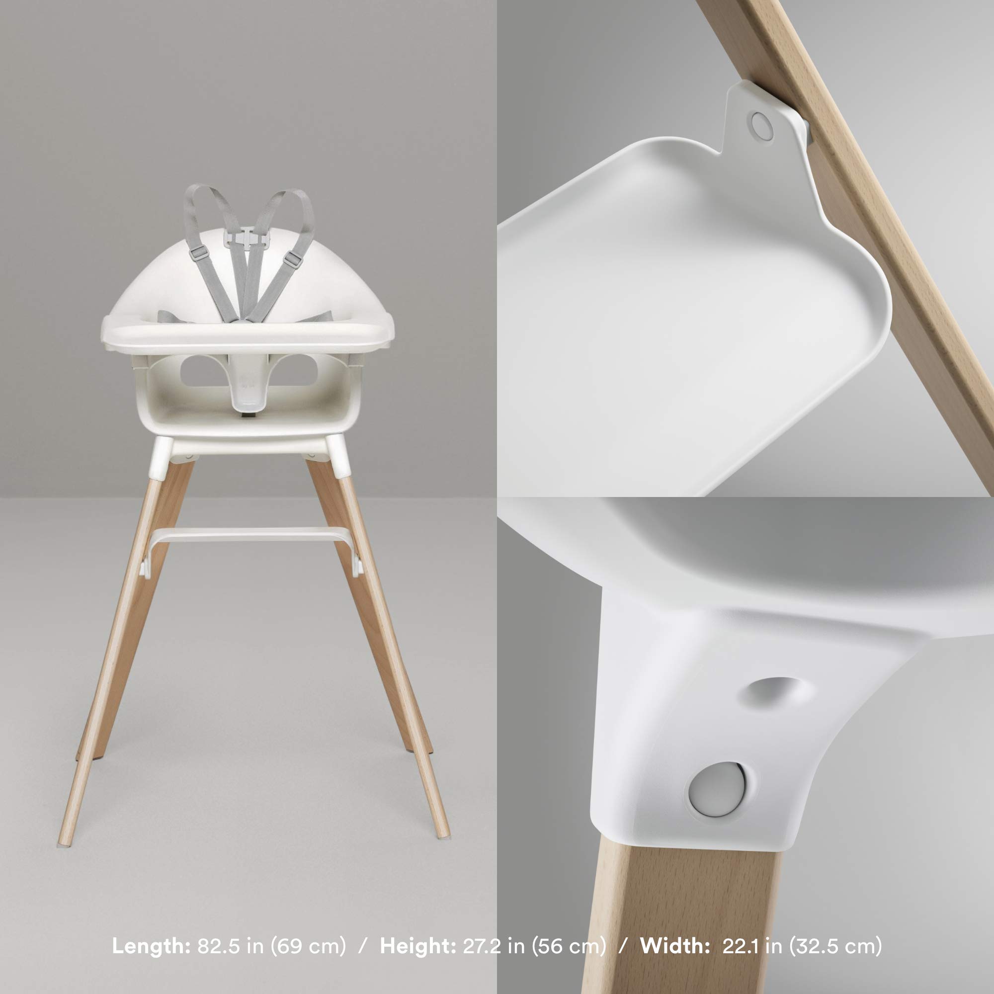 Foto 6 pulgar | Trona Stokke Clikk Blanca Todo En Uno Con Bandeja 6-36 M - Venta Internacional.