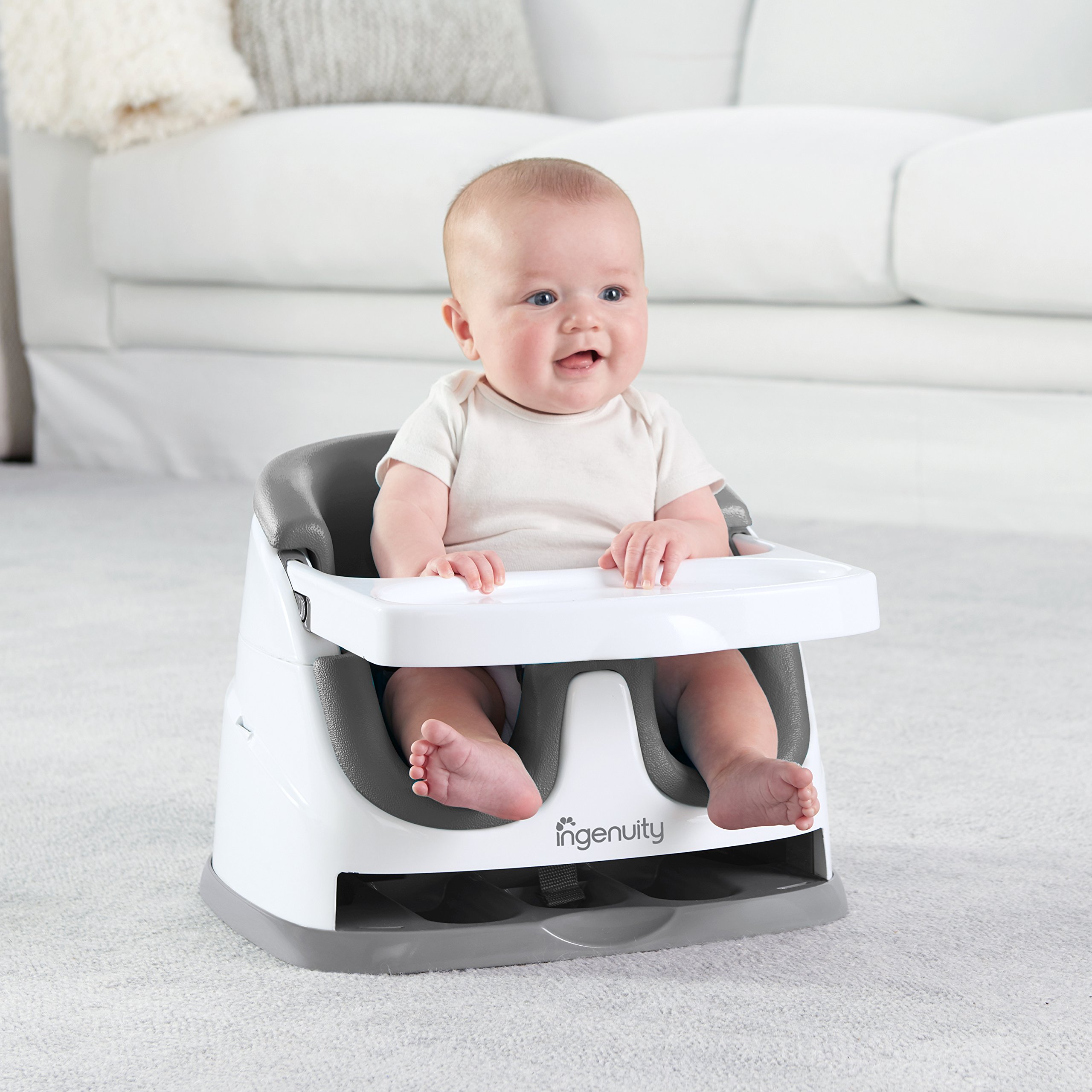 Foto 3 pulgar | Asiento De Alimentación Elevador Ingenuity Baby Base 2 En 1, Pizarra - Venta Internacional.