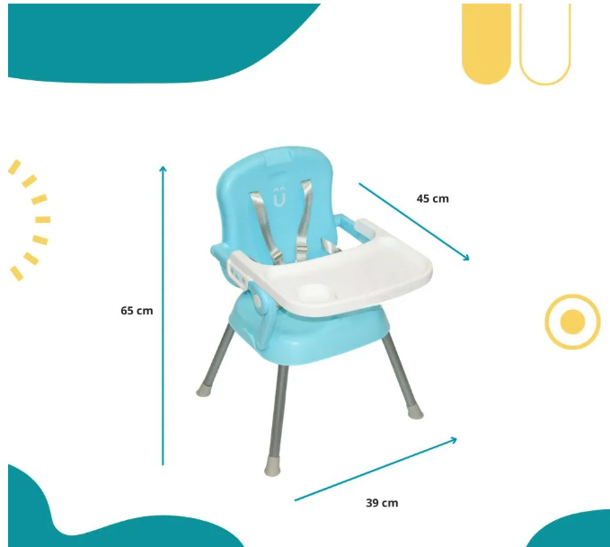 Foto 5 pulgar | Silla Periquera Bebe Alta Plegable Portatil 3 En 1