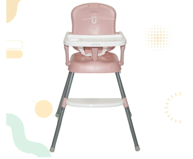 Foto 5 pulgar | Silla Periquera Bebe Alta Plegable Portatil 3 En 1 Color Rosa