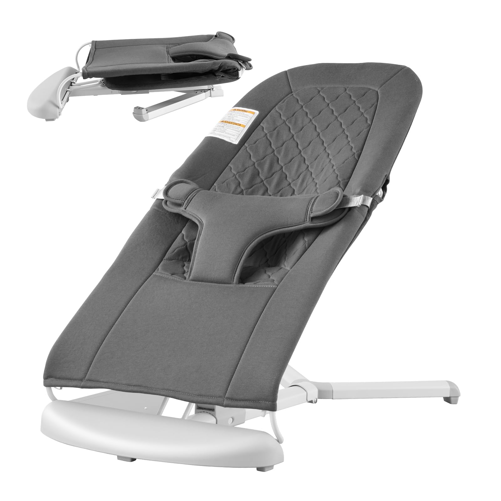 Foto 1 | Asiento Plegable Baby Bouncer Vevor Para Bebés De 0 A 9 Meses, Color Gris - Venta Internacional.