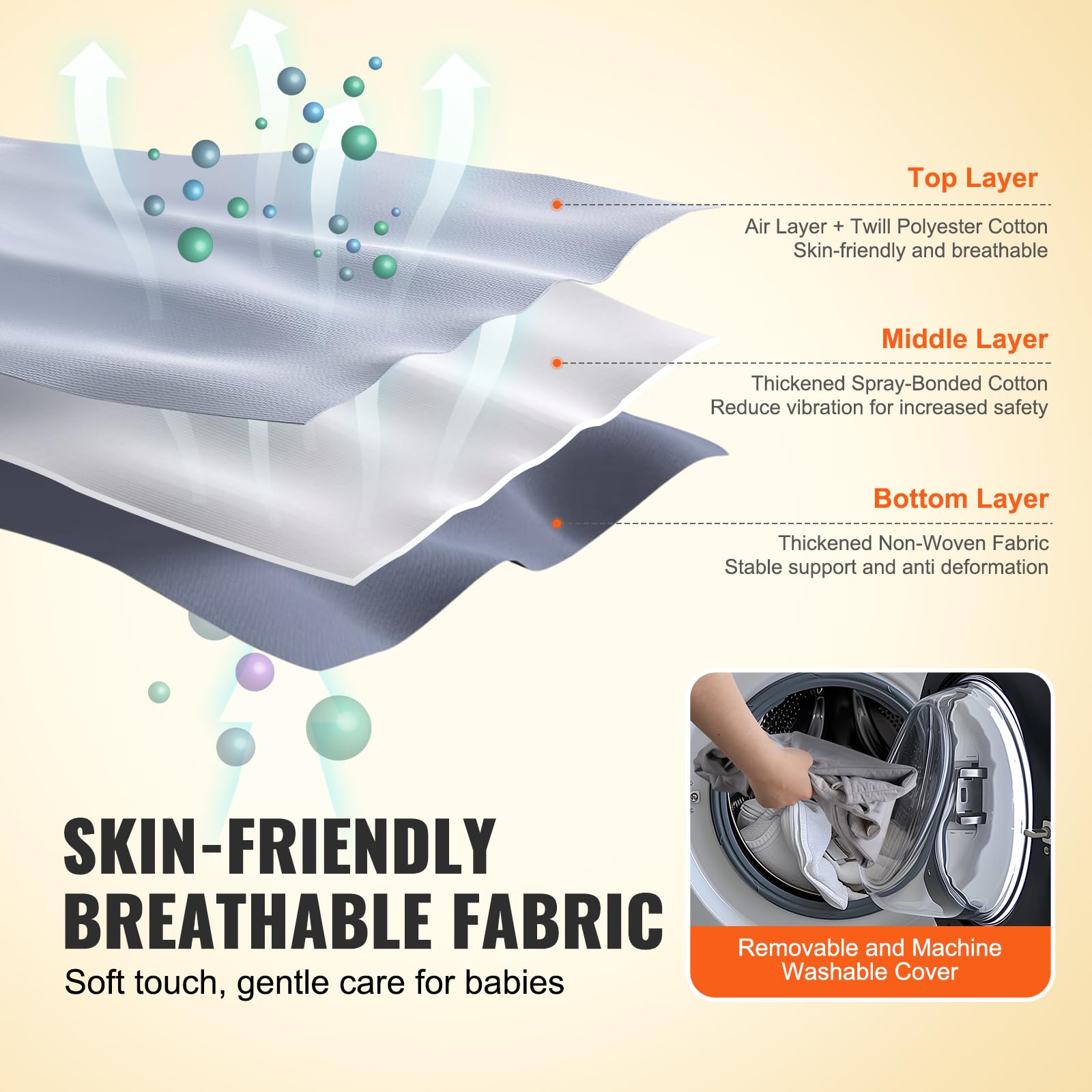 Foto 5 pulgar | Asiento Plegable Baby Bouncer Vevor De 0 A 9 Meses Con Barra De Juguetes, Color Gris Claro - Venta Internacional.