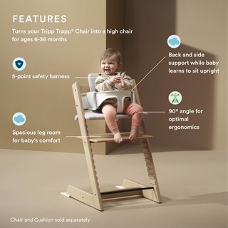 Foto 2 | Set De 2 Sillas Altas Stokke Tripp Trapp Para Bebés De 6 A 36 Meses, Color Blanco - Venta Internacional.