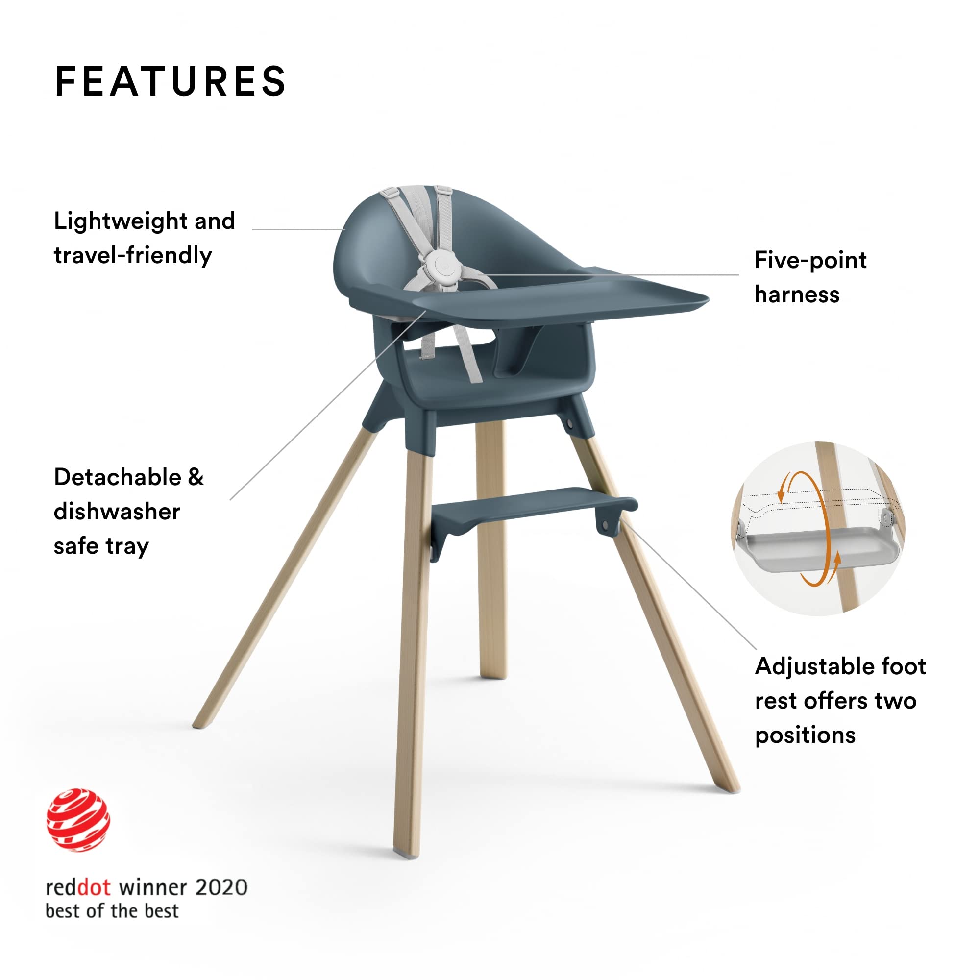 Foto 3 pulgar | Trona Stokke Clikk Fjord Blue, Todo En Uno, 6-36 M/15 Kg - Venta Internacional.