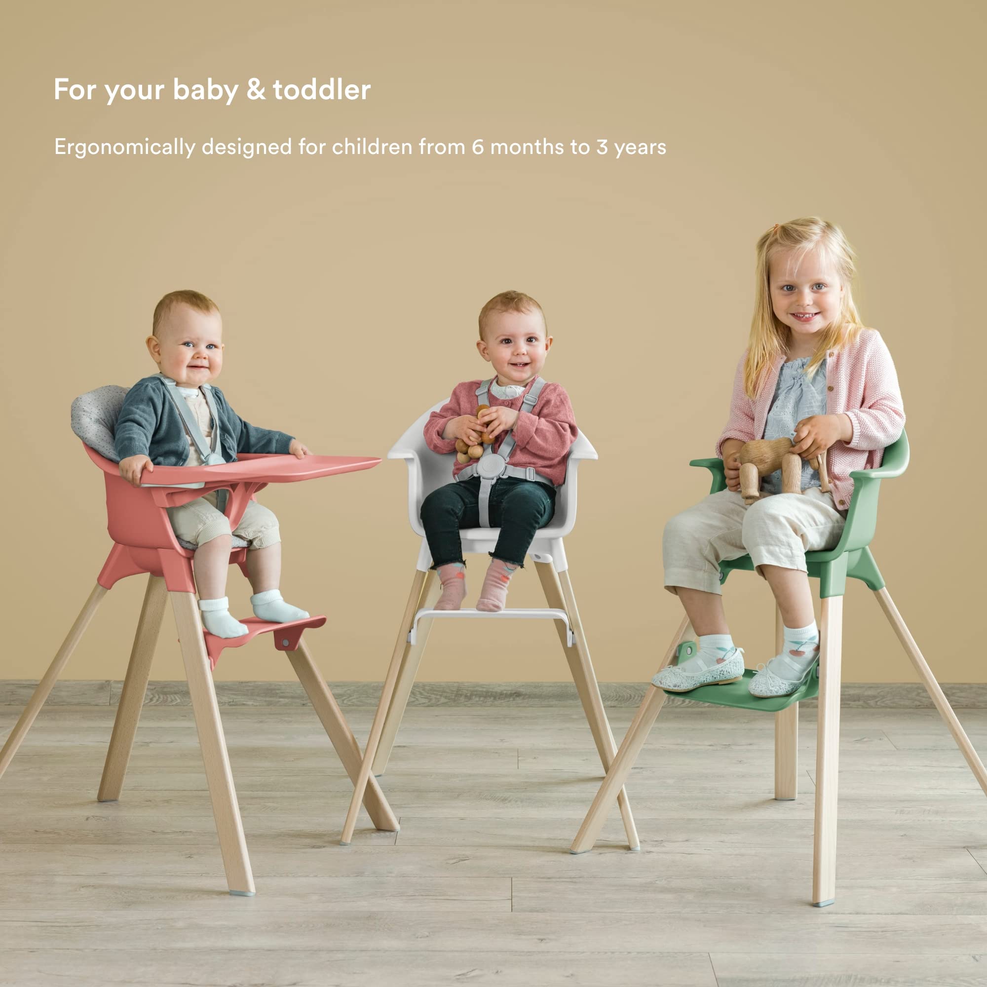 Foto 5 pulgar | Trona Stokke Clikk Negra Natural Con Bandeja Para 6 A 36 Meses - Venta Internacional.