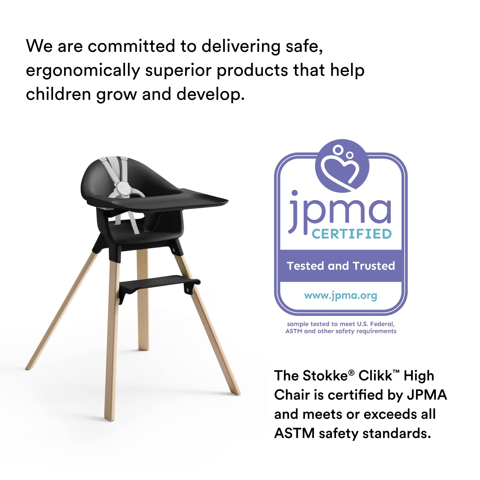 Foto 7 pulgar | Trona Stokke Clikk Negra Natural Con Bandeja Para 6 A 36 Meses - Venta Internacional.
