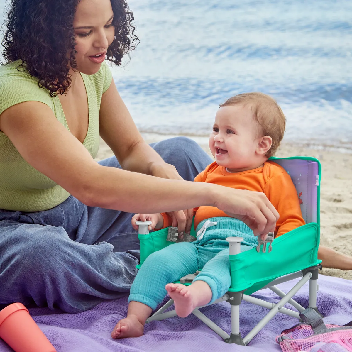 Foto 2 | Booster Silla Periquera Para Bebé Bright Starts Pop N Sit Sirenita