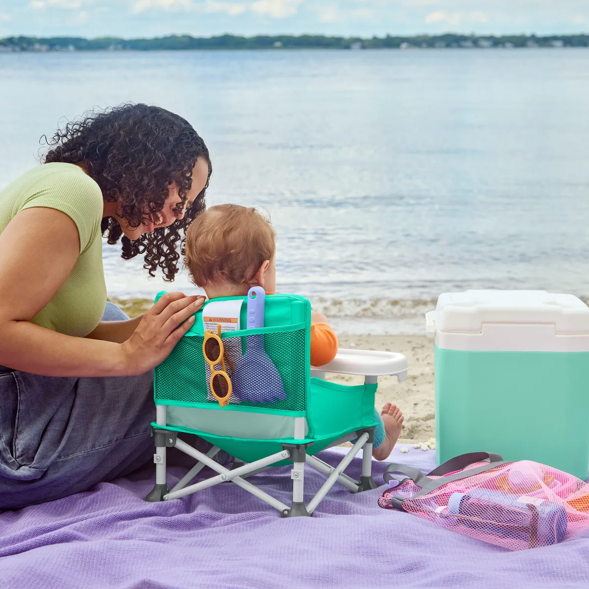 Foto 6 | Booster Silla Periquera Para Bebé Bright Starts Pop N Sit Sirenita