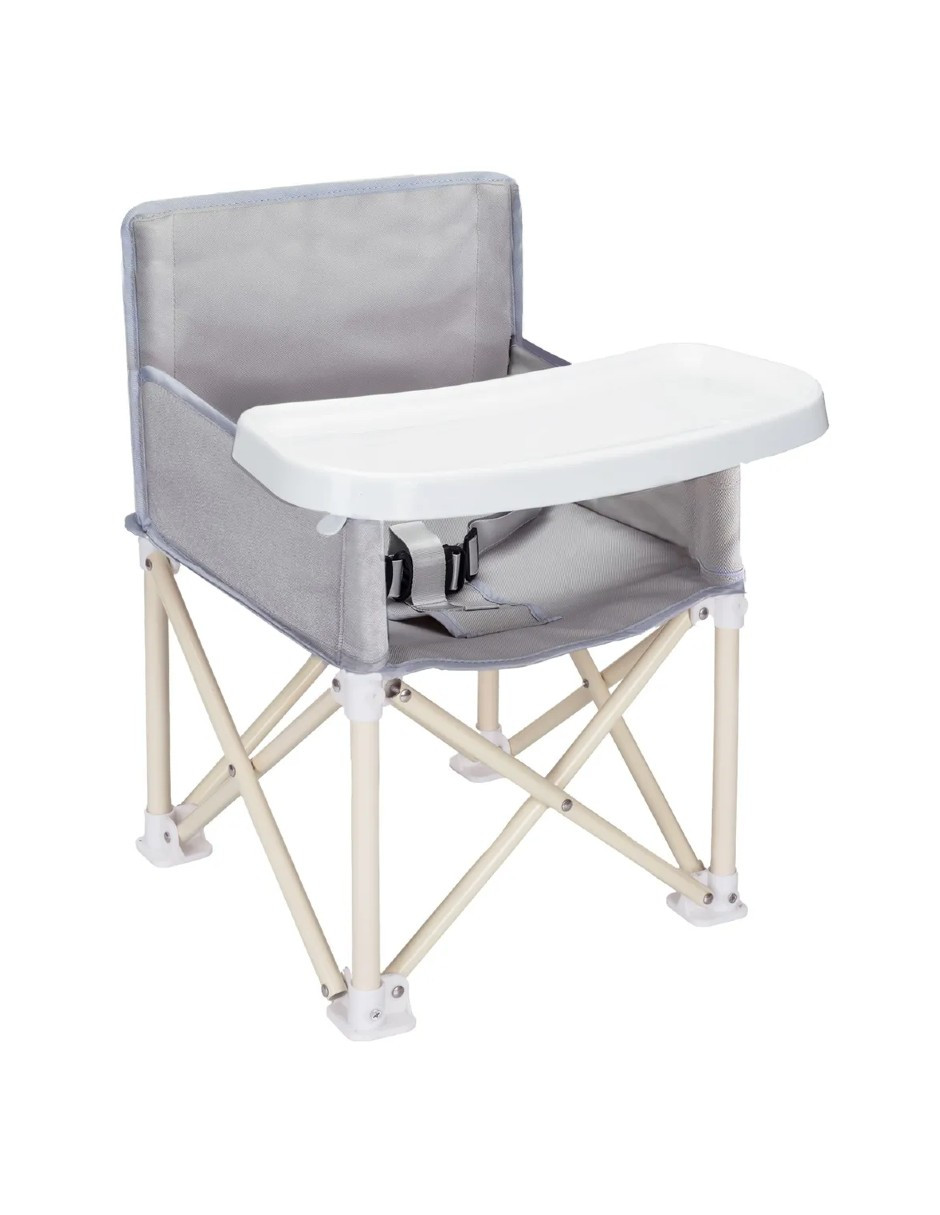 Foto 1 | Periquera Para Bebe Portatil Plegable Ajustable Gris Claro
