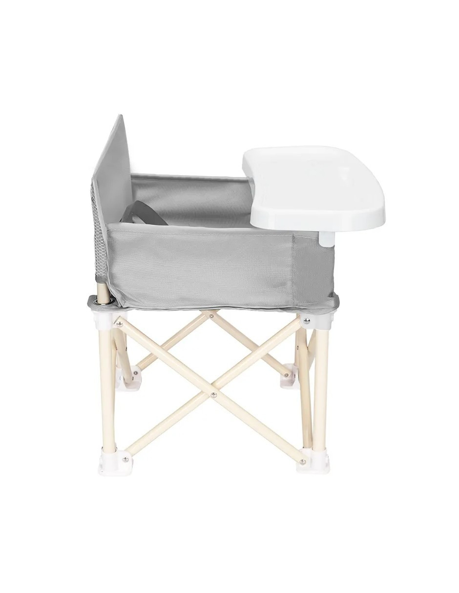 Foto 3 | Periquera Para Bebe Portatil Plegable Ajustable Gris Claro