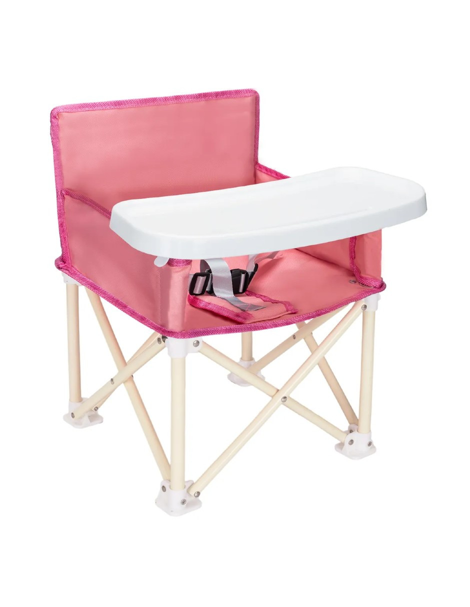 Periquera Para Bebe Portatil Plegable Ajustable Rosa