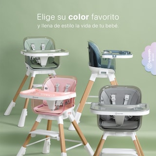 Foto 7 | Silla Alta Periquera Bebé 3 En 1 Esquimal Azul Doble Bandeja Para Comer Asiento Giratorio 360° Altura Ajustable