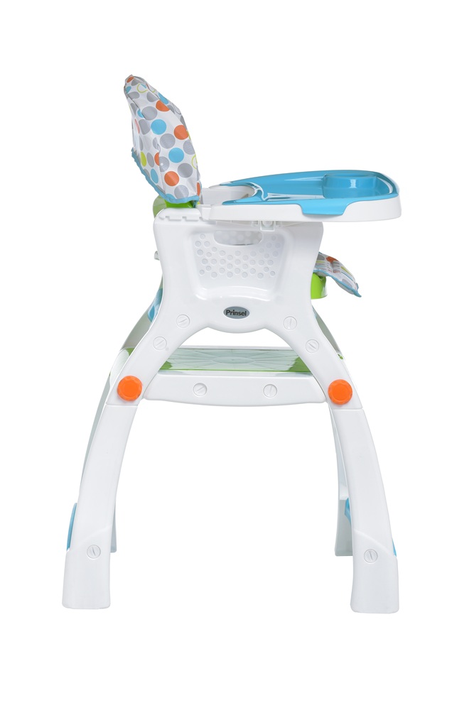 Foto 4 pulgar | Silla Alta Para Bebé Prinsel Kinder City Círculos Unisex Gris/multicolor Convertible A Escritorio