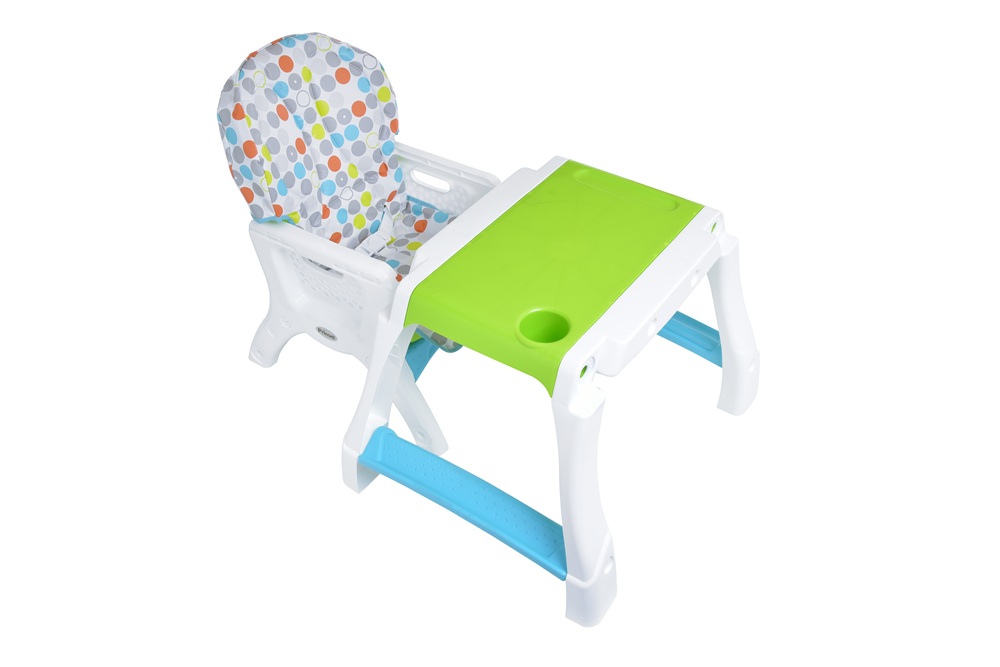Foto 6 pulgar | Silla Alta Para Bebé Prinsel Kinder City Círculos Unisex Gris/multicolor Convertible A Escritorio
