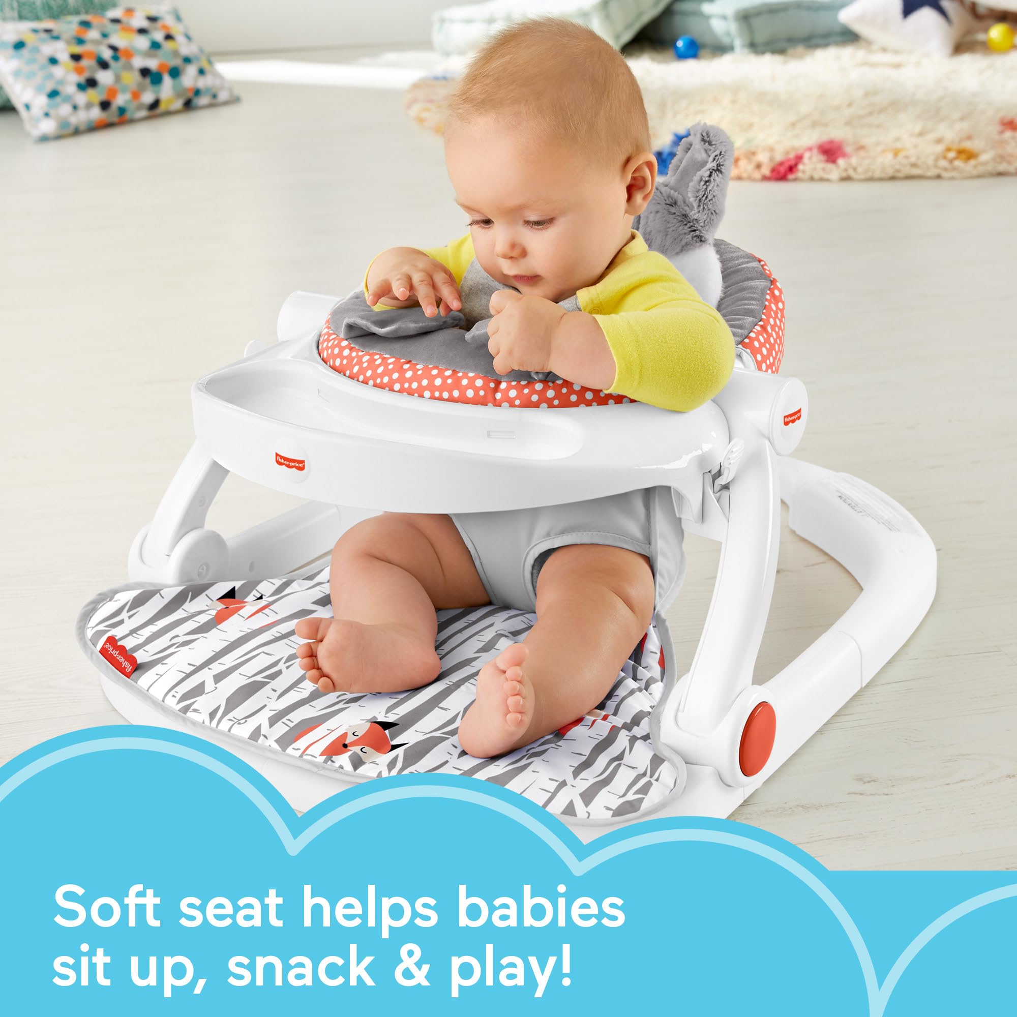 Foto 3 pulgar | Silla Portátil Para Bebés Fisher-price Sit-me-up Con Bandeja Para Aperitivos - Venta Internacional.