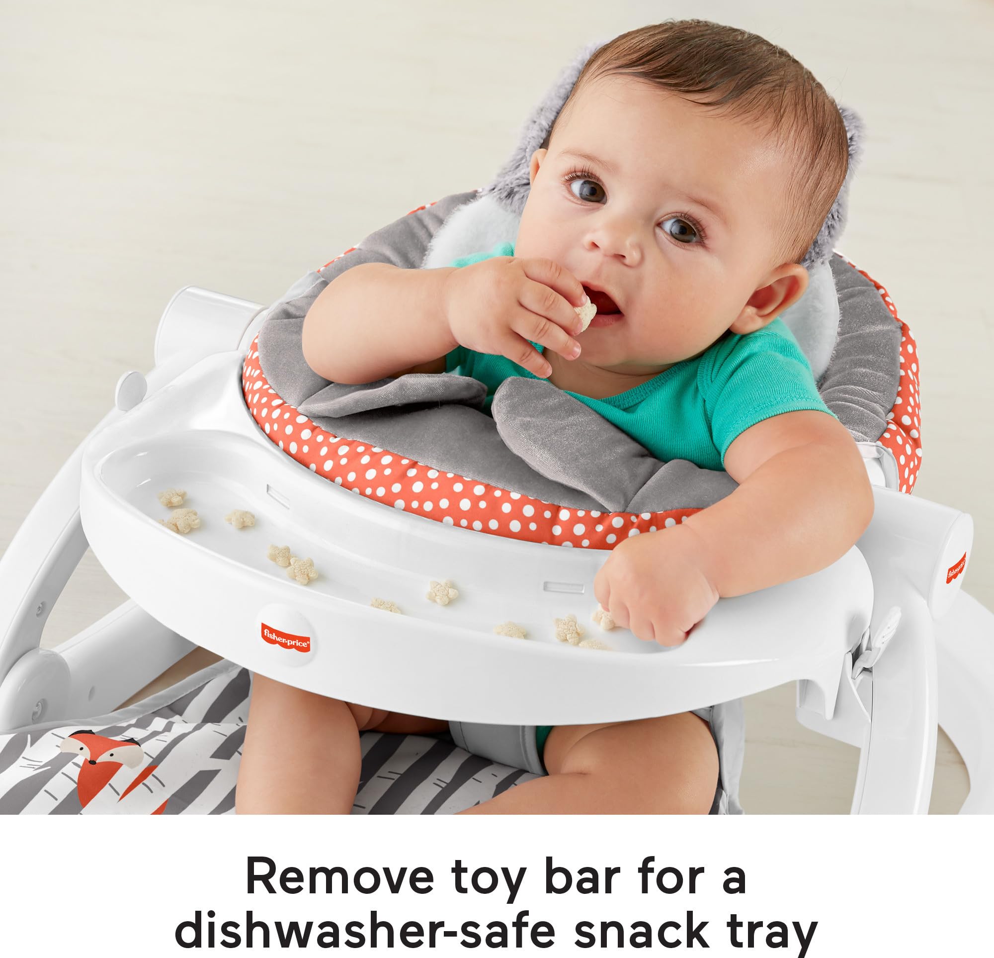 Foto 5 pulgar | Silla Portátil Para Bebés Fisher-price Sit-me-up Con Bandeja Para Aperitivos - Venta Internacional.