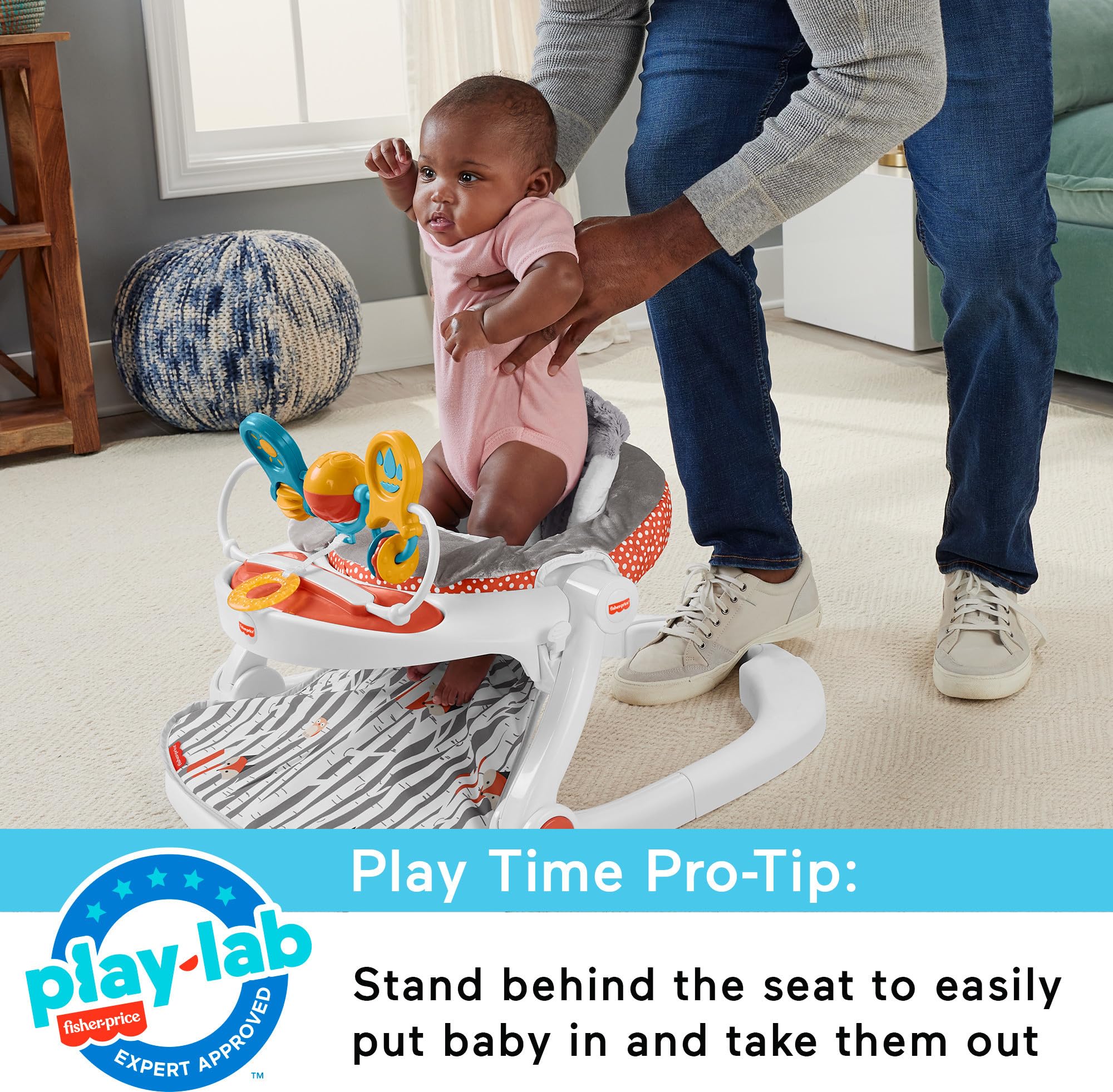 Foto 7 pulgar | Silla Portátil Para Bebés Fisher-price Sit-me-up Con Bandeja Para Aperitivos - Venta Internacional.