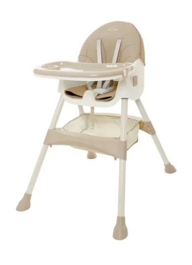 Foto 2 pulgar | Silla Alta Periquera Bebe Mecedora Con Llantas 5 En 1 Ajustable Plegable Asiento Piel Bandeja Extraíble Segura Color