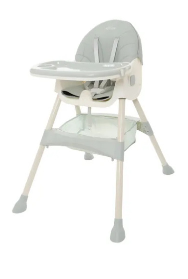 Foto 2 pulgar | Silla Alta Periquera Bebemecedora Con Llantas 5 En 1 Ajustable Plegable Asiento Piel Bandeja Extraíble Segura Color Ve
