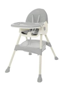 Foto 1 | Silla Alta Periquera Bebe Mecedora Con Llantas 5 En 1 Ajustable Y Plegable Asiento Piel Bandeja Extraíble Segura Col