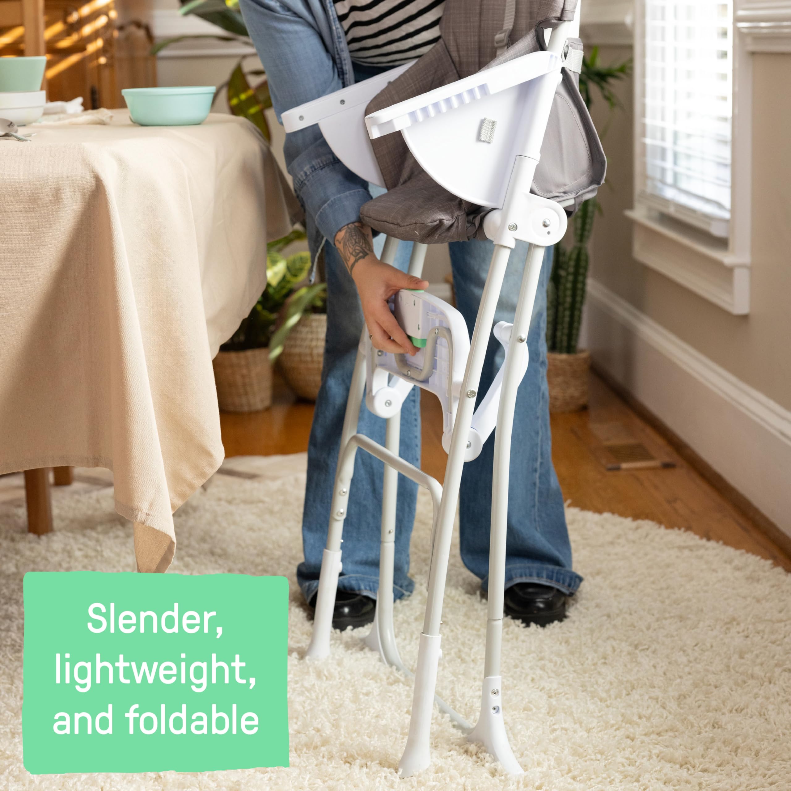 Foto 6 pulgar | Trona Plegable Compacta Ingenuity City Sun Valley Grey - Venta Internacional.