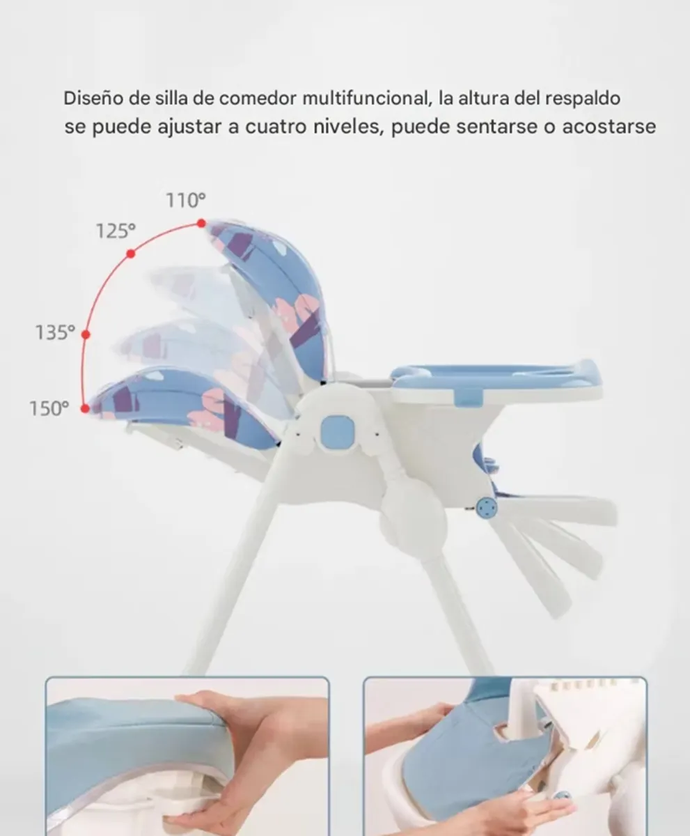 Foto 6 | Silla Periquera Para Bebé Aeiou Bs600 Multifuncional Azul