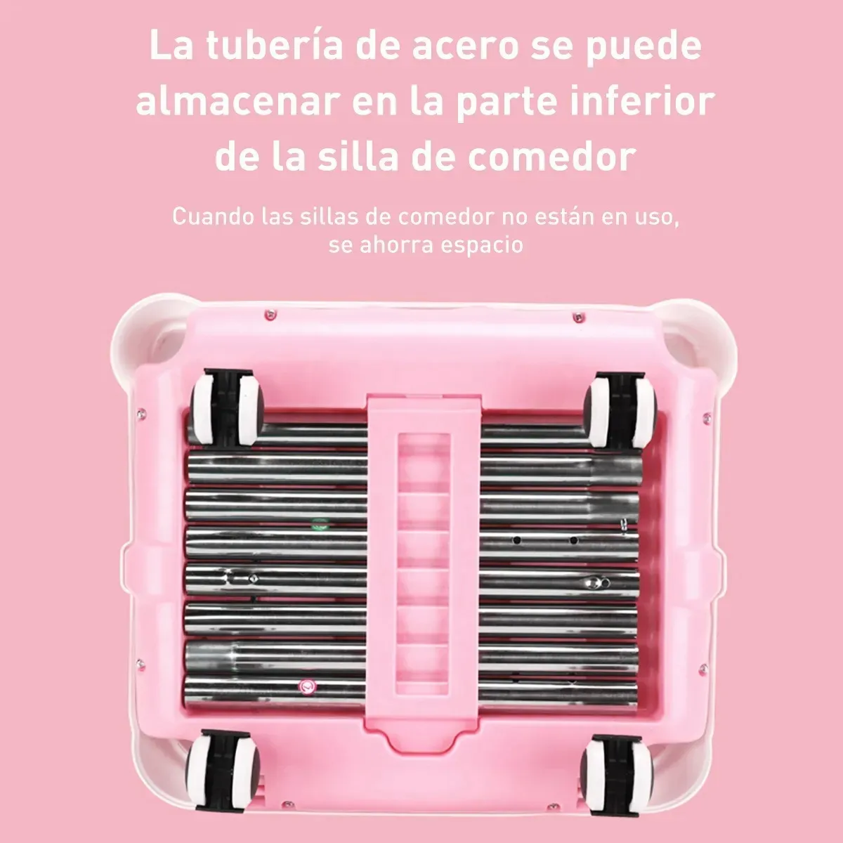 Foto 8 pulgar | Silla Periquera Para Bebé Aeiou Thc009 Ajustable 3 Alturas Rosa