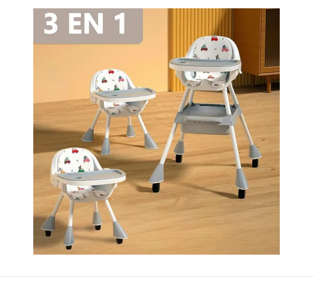 Foto 3 pulgar | Ajustable Silla Periquera Bebé Alta Para Comer Con Bandeja