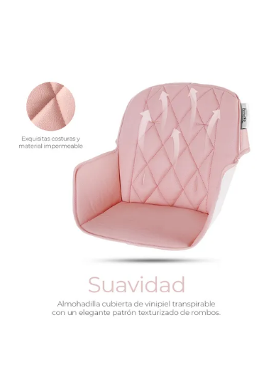 Foto 5 pulgar | Silla Alta Para Bebé De Comer Periquera Ajustable 4 En 1 Color Rosa
