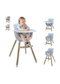 Foto 1 | Silla Alta Para Bebé De Comer Periquera Ajustable 4 En 1 Color Azul