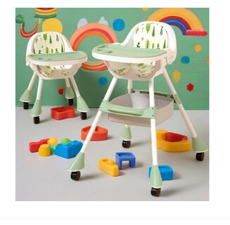 Foto 3 | Ajustable Silla Periquera Bebé Alta Para Comer Con Bandeja