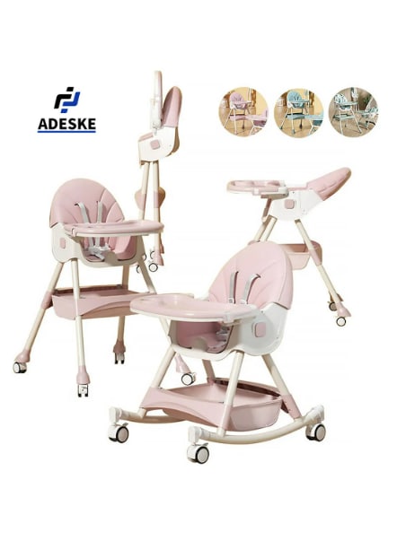 Adeske Multiply C1 Silla Portátil De Comer Para Bebe Plegable Color Rosa $3,191