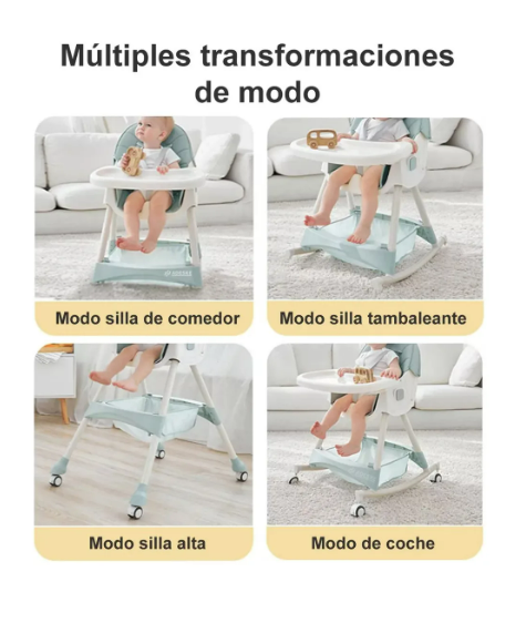 Foto 3 pulgar | Adeske Multiply C1 Silla Portátil De Comer Para Bebe Plegable Color Rosa