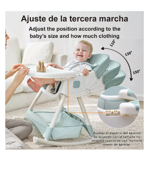 Foto 4 pulgar | Adeske Multiply C1 Silla Portátil De Comer Para Bebe Plegable Color Rosa