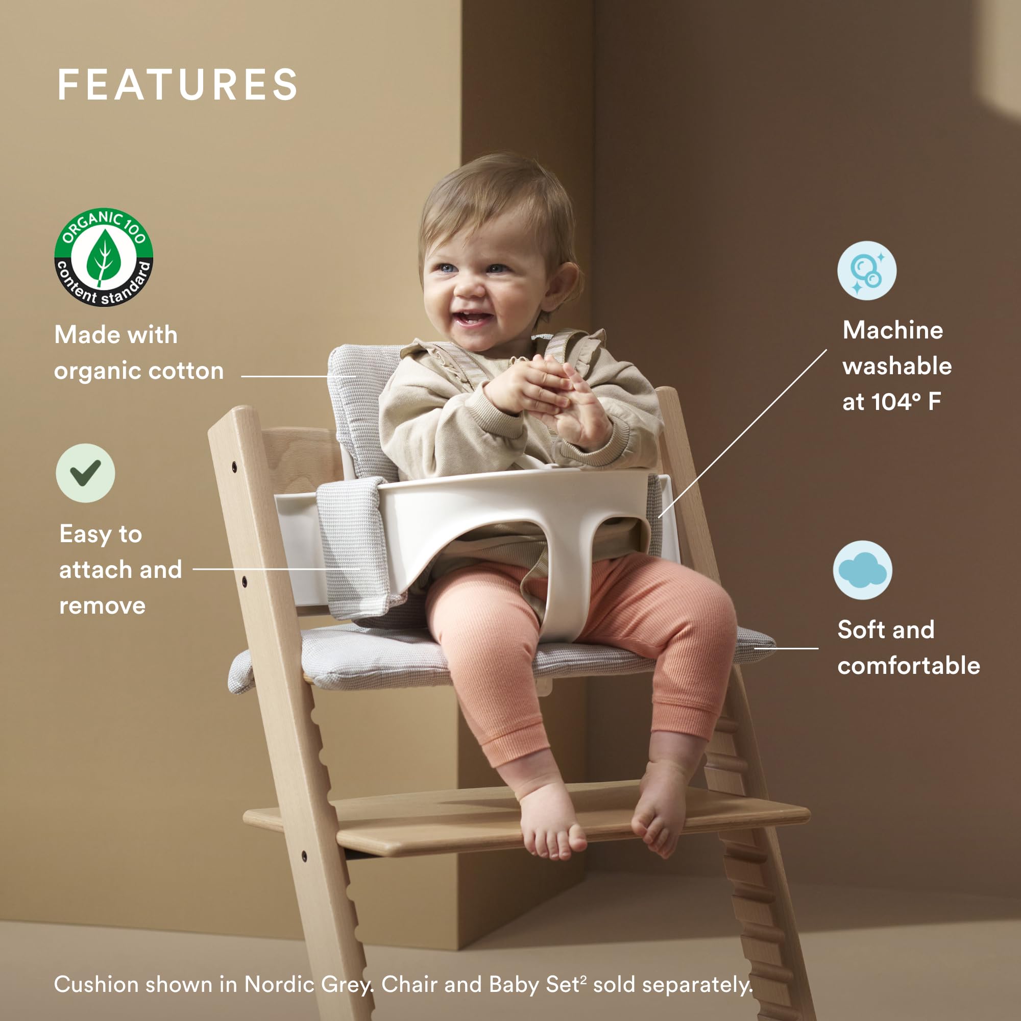 Foto 2 | Cojín Stokke Tripp Trapp Classic 2 Heather Malva Ocs - Venta Internacional.