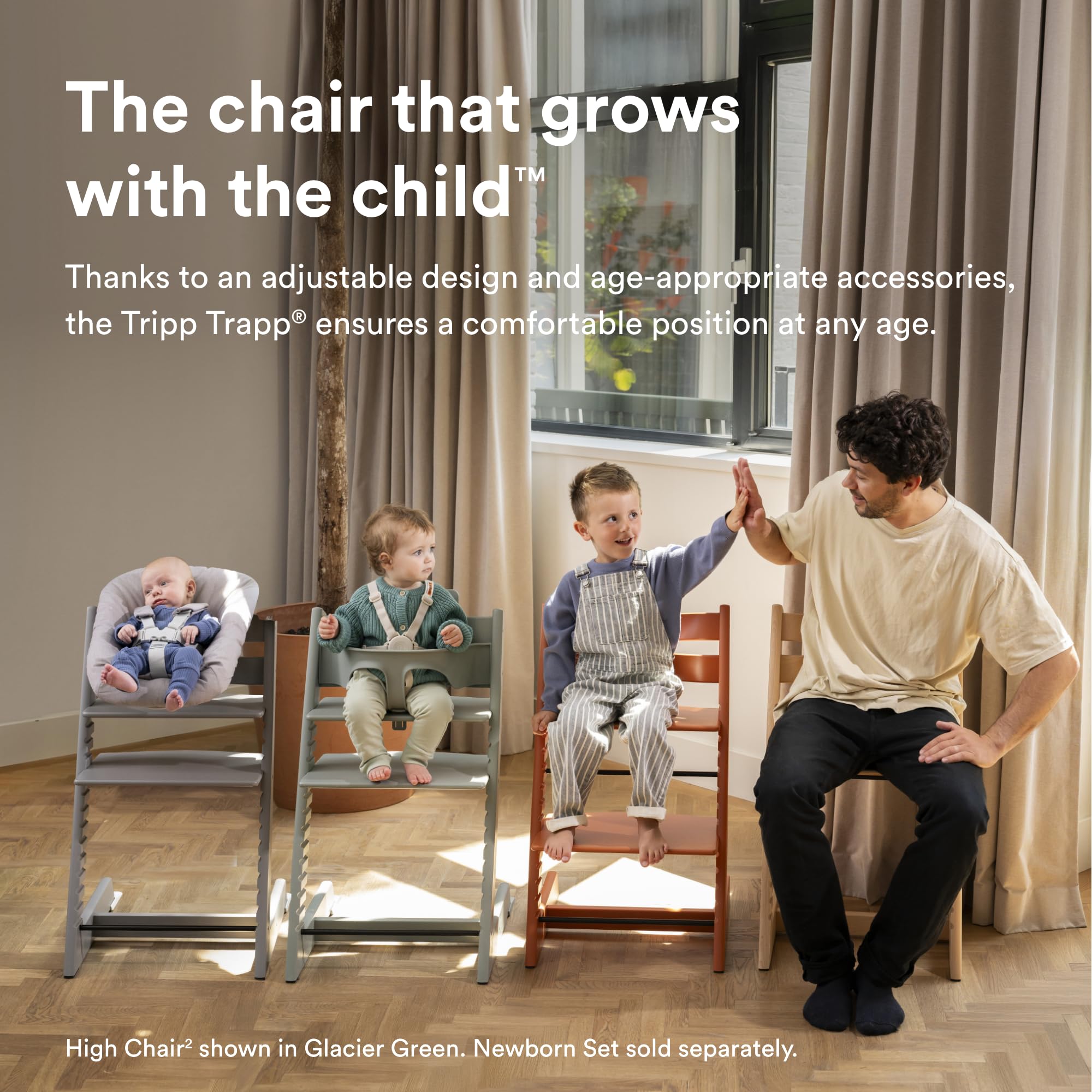 Foto 2 | Trona Stokke Tripp Trapp 2 Heather Mauve Con Set Para Bebé - Venta Internacional.