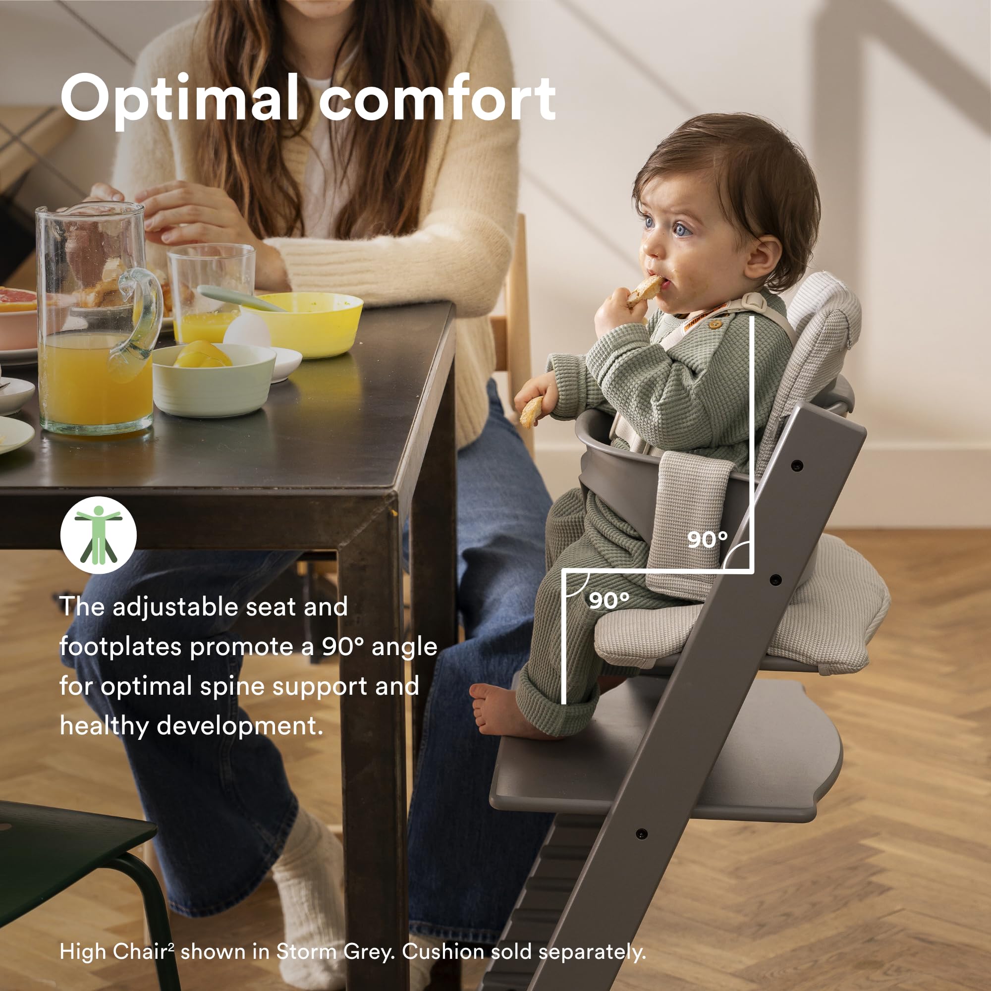 Foto 6 | Trona Stokke Tripp Trapp 2 Heather Mauve Con Set Para Bebé - Venta Internacional.