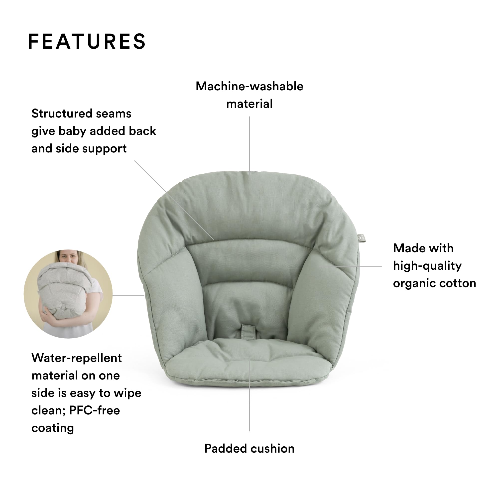 Foto 2 | Cojín Stokke Clikk Glacier Green Para Trona Clikk - Venta Internacional.